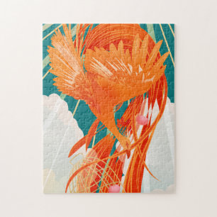 Fairytale Firebird Golden Cage Illustration Jigsaw Puzzle