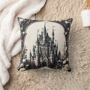 Fairytale Floral Castle Cushion