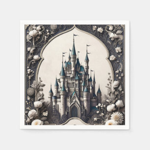 Fairytale Floral Castle Napkin