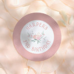 Fairytale Flowers Pink Girl Birthday Party Paper Plate<br><div class="desc">Add some fun to your birthday party with these paper plates! Made to match our Butterfly Fairytale Floral Girl Birthday Party collection, this design features a classic fairytale typography and watercolor floral bouquet. Click on "Personalise this template" and fill in the boxes provided with your details. Feel free to message...</div>