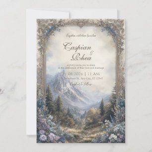 Fairytale Forest Castle Wedding  Invitation