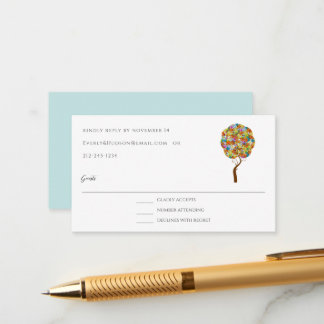 Fairytale Forest Patchwork Floral Fairy Tale Tree Enclosure Card