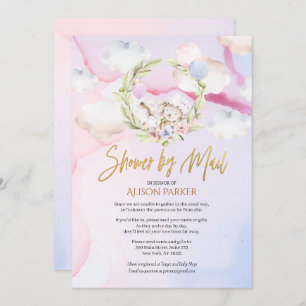 Fairytale Forest Rabbit Pink   Baby Shower By Mail Invitation