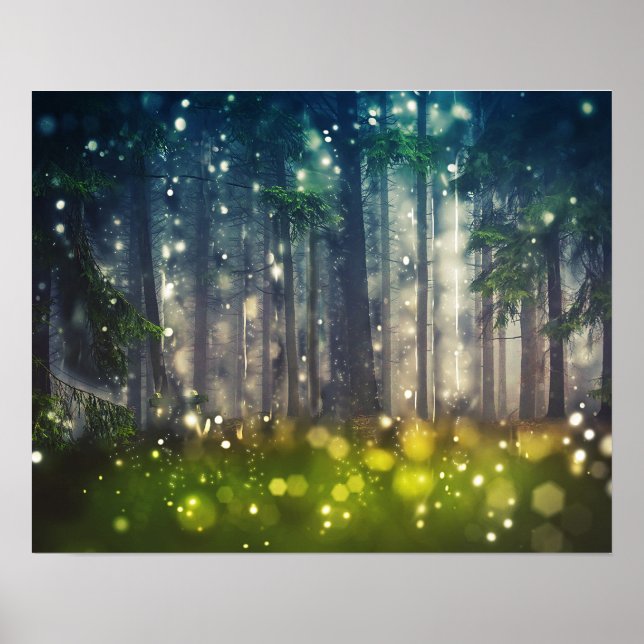 Fairytale Forest Tree Nature Landscape Art Poster (Front)