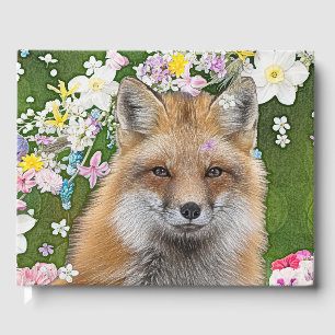 Fairytale Fox in Field of Flowers Guest Book