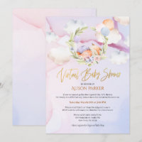 Fairytale Fox Pink Sky Dream | Virtual Baby Shower