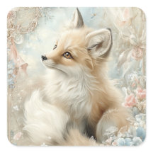 Fairytale Fox Square Sticker Set