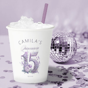 Fairytale Garden Fifteen Quinceanera ID1030 Paper Cups