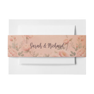 Fairytale Garden Floral Wedding Invitation Belly Band