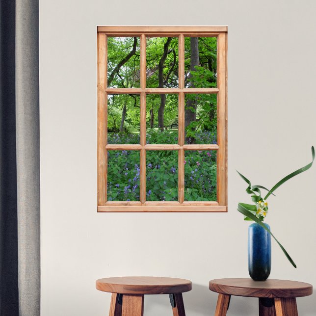 Fairytale Garden View from a Window (Premium) Poster (Creator Uploaded)