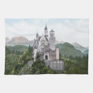 Fairytale German Castle Tea Towel