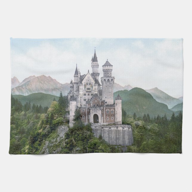 Fairytale German Castle Tea Towel (Horizontal)