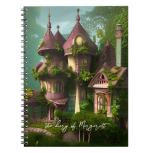 Fairytale House Illustration Girl Back To School Notebook