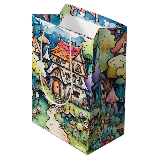 Fairytale in the fairyland Wrapping Paper Medium Gift Bag (Back Angled)