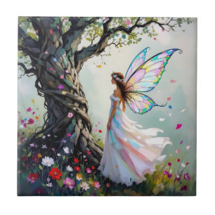 Fairytale Inspired Fairy and Whimsical Tree Tile