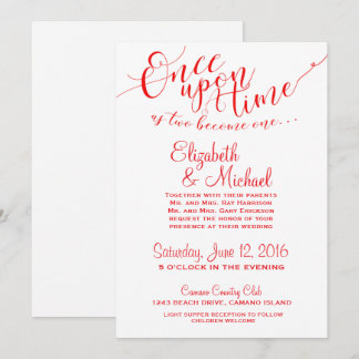 Fairytale Invitation Once Upon A Time - RED