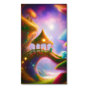 Fairytale Landscape Graphic Magnetic Business Card