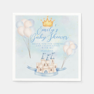  Fairytale magic Castle Crown party Baby Shower Napkin