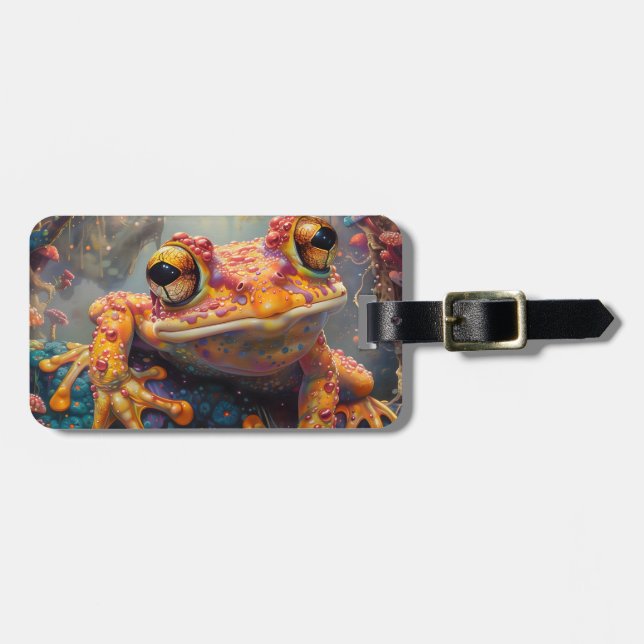 Fairytale magic frog luggage tag (Front Horizontal)