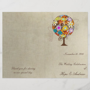 Fairytale Magical Flower Tree Wedding Program