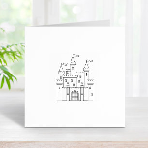 Fairytale Mediaeval Royal Castle 1x1 Rubber Stamp
