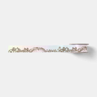 Fairytale Midnight Hour in Pastel Rainbow Satin Ribbon