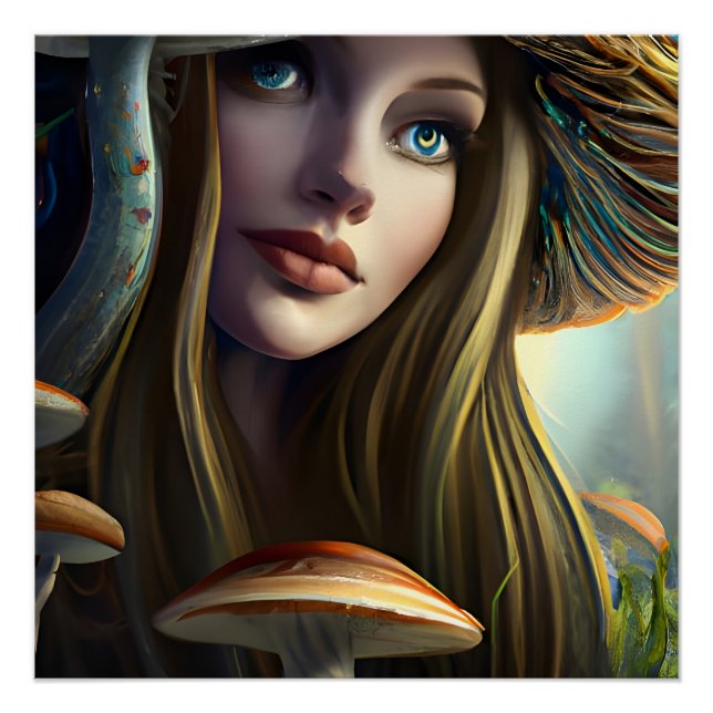 Fairytale Mushroom Fairy Poster (Front)