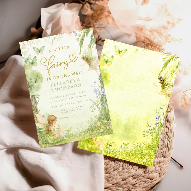 fairytale mushroom forest baby shower girl invitation (Creator Uploaded)