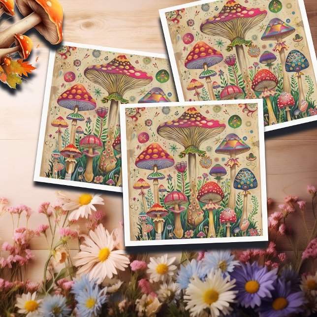 Fairytale Mushrooms Napkin (Creator Uploaded)