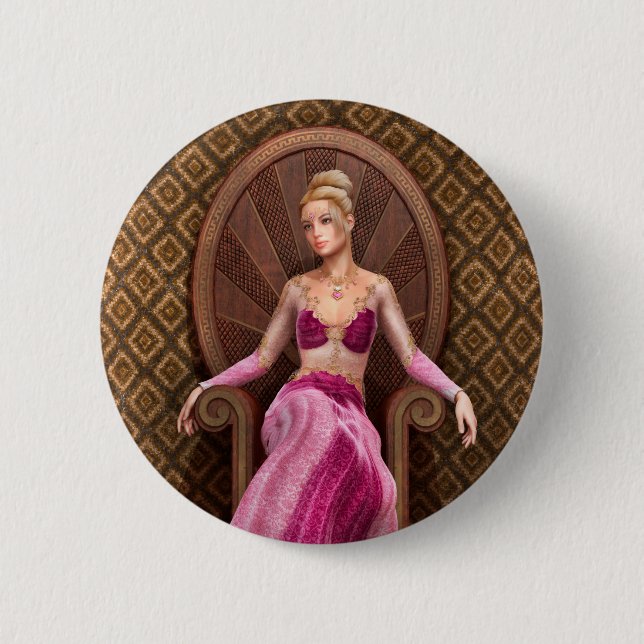 Fairytale Princess 6 Cm Round Badge (Front)