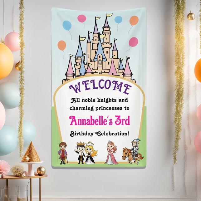 Fairytale Princess and Knight Party Welcome Banner (Creator Uploaded)