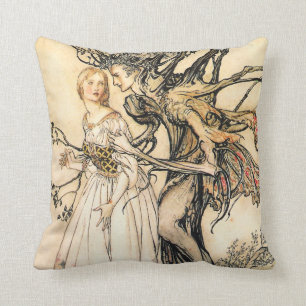 Fairytale Princess and Tree Elf Pillow