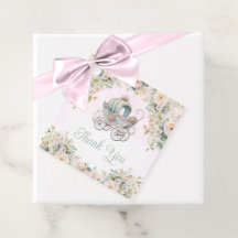 Fairytale Princess Carriage Watercolor Floral