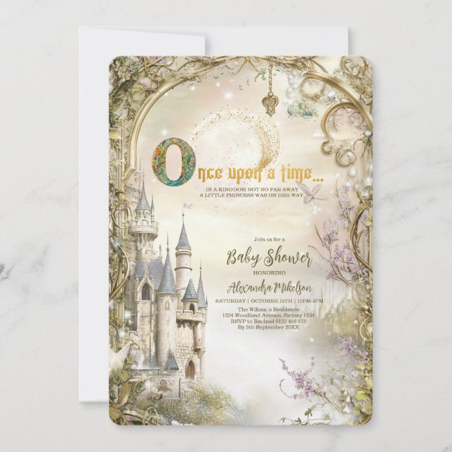 Fairytale Princess Castle Baby Shower Invitation (Front)