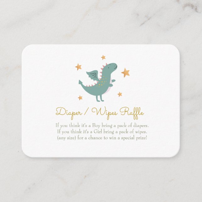 Fairytale Princess Diaper / Wipes Raffle Card (Front)