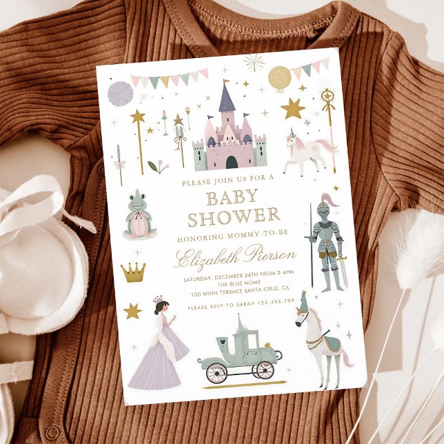 Fairytale Princess Dragon Baby Shower Invitation (Creator Uploaded)