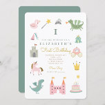 Fairytale Princess Dragon Birthday Invitation<br><div class="desc">This baby shower invitation with Princess and Dragon Fairytale is the sweetest birthday invitation ever.

You can customise your invitations by choosing from so many different paper types,  shapes and texts of your choosing to make it unique and special.</div>