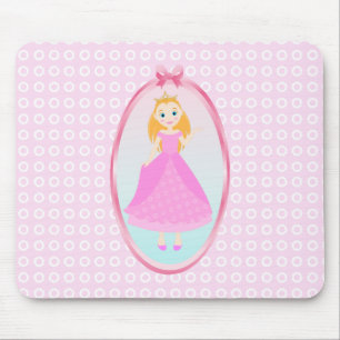 Fairytale Princess in Pink Birthaday Party Mouse Pad