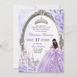 Fairytale Purple Princess Quinceanera Invitation
