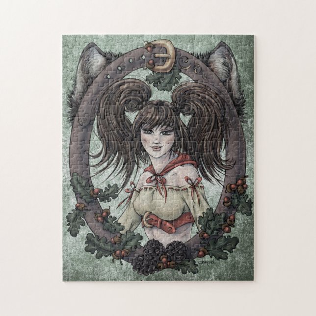 Fairytale "Red Riding Hood" Fantasy Art Puzzle (Vertical)