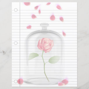 Fairytale Rose Fantasy Art Notebook Paper