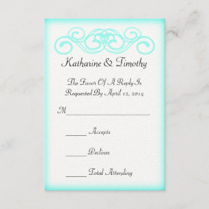Fairytale Scroll Wedding RSVP Card