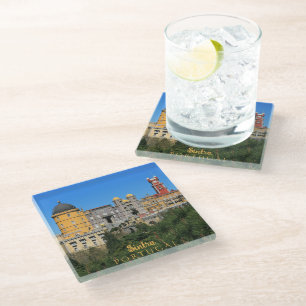 Fairytale Sintra Palace photo, in Portugal Glass Coaster