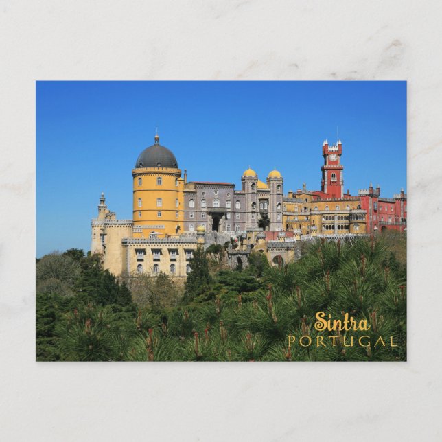 Fairytale Sintra Palace photo, in Portugal Postcard (Front)