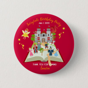 Fairytale Stories Girl Birthday Party 6 Cm Round Badge