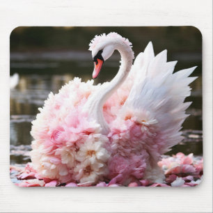 Fairytale swan mouse pad