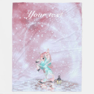 Fairytale Unicorn Fleece Blanket