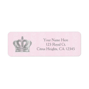Fairytale Vintage Pink Princess Address Label