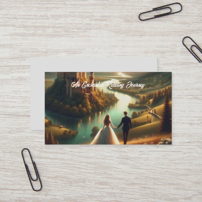 Fairytale Walk Enchanted Landscape Bookmark  Business Card (Front/Back In Situ)
