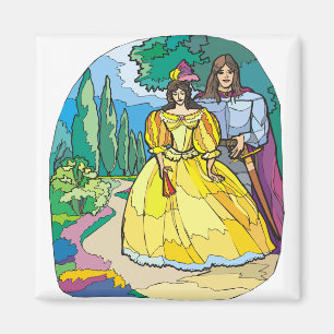 Fairytale Wedding Couple Magnet